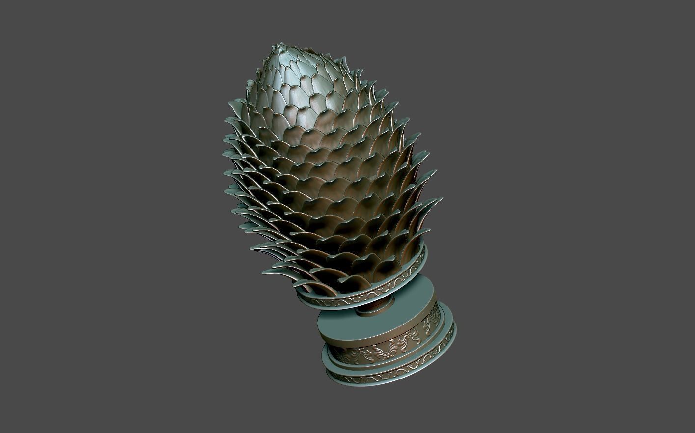Pine Cone 3D print model_5