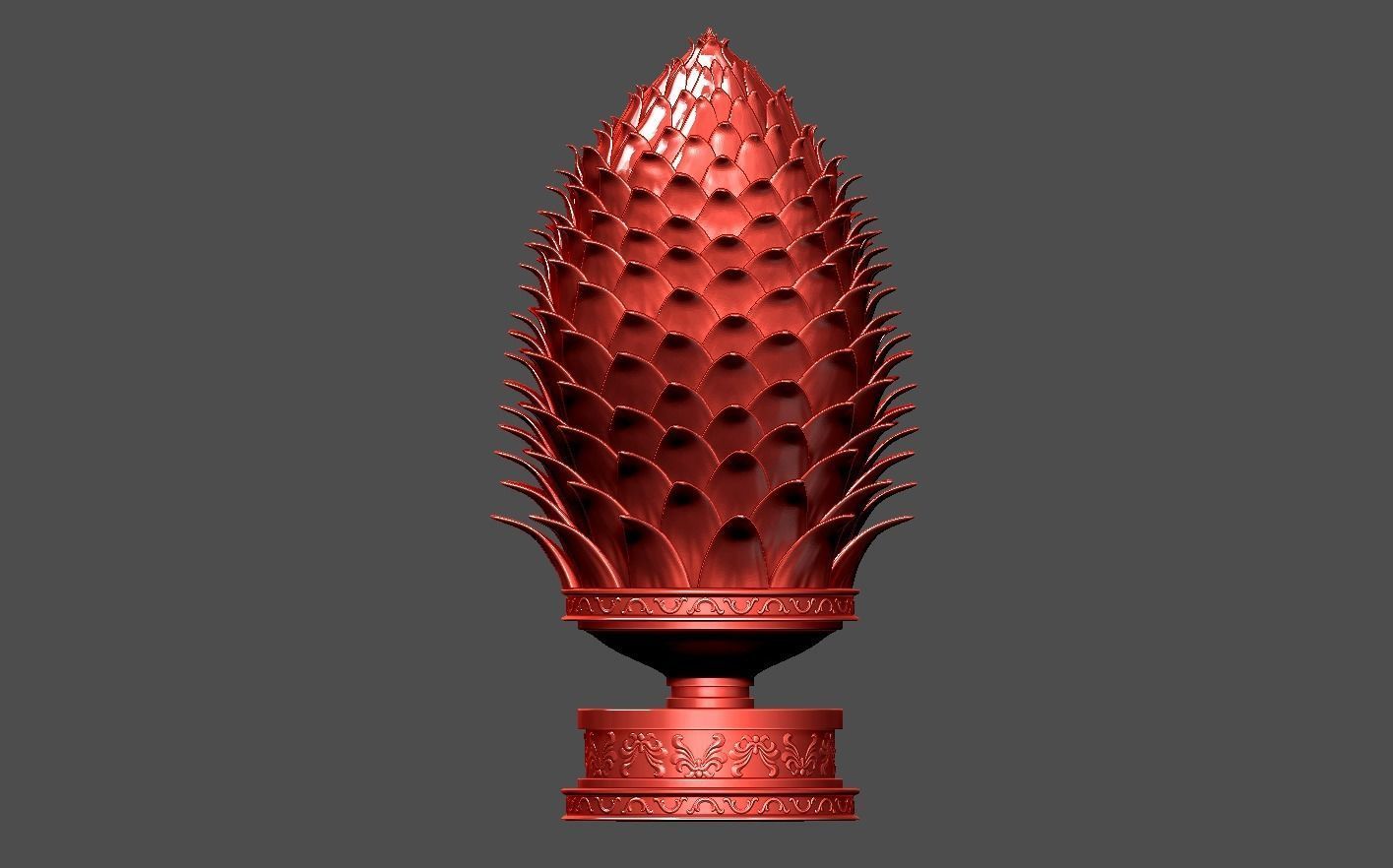 Pine Cone 3D print model_11