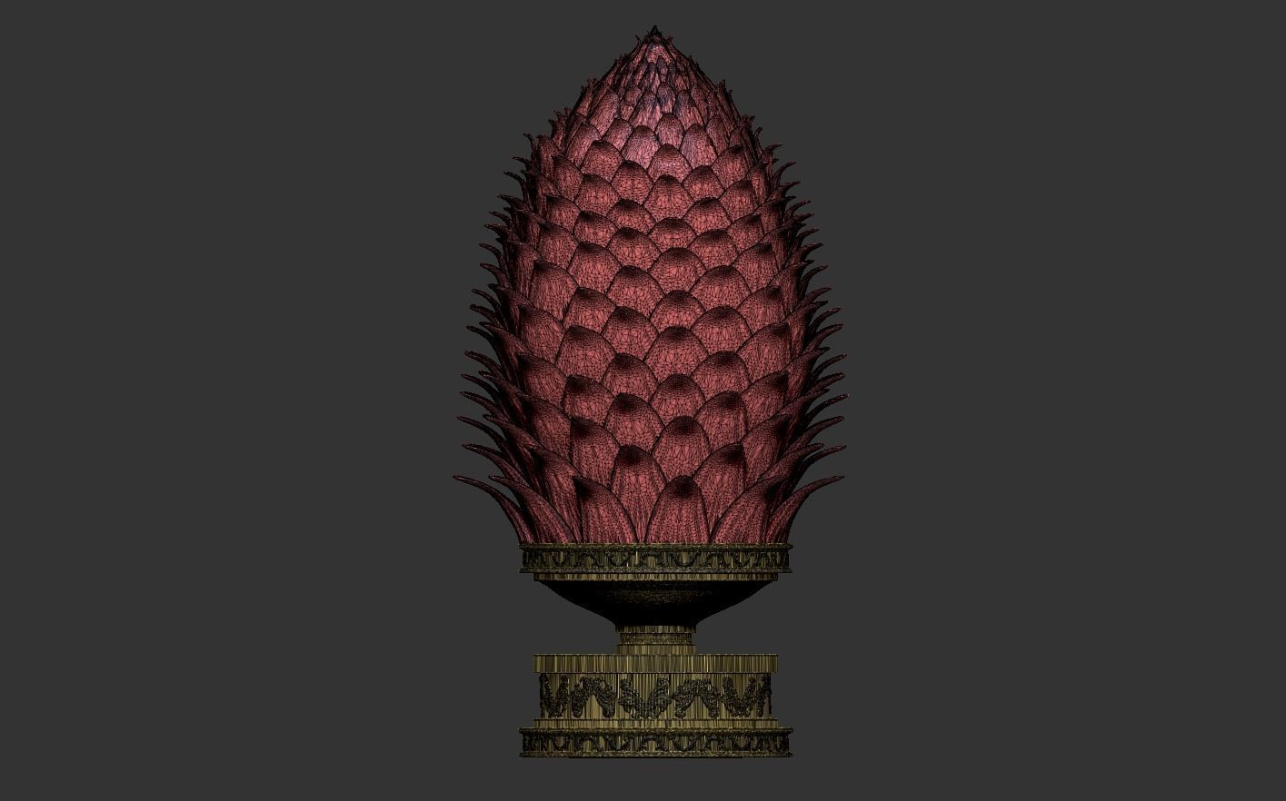 Pine Cone 3D print model_12