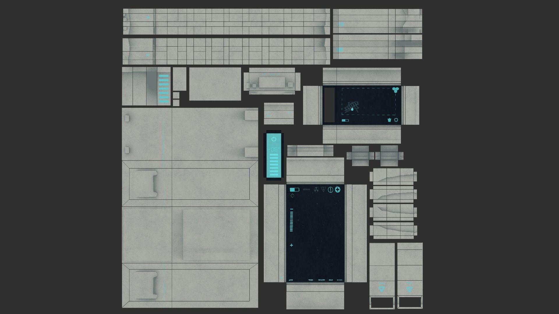 05 Sci-Fi Backpack Pack - Asset Character Design 3D Model Collection_10