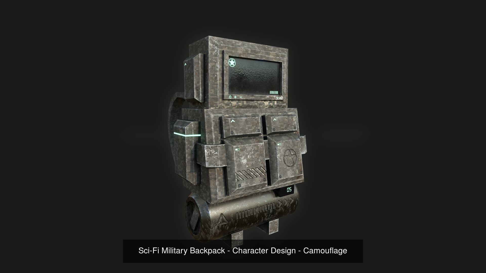05 Sci-Fi Backpack Pack - Asset Character Design 3D Model Collection_3