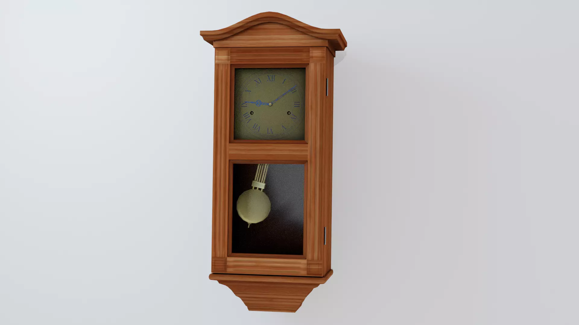 Pendulum clock Free low-poly 3D model