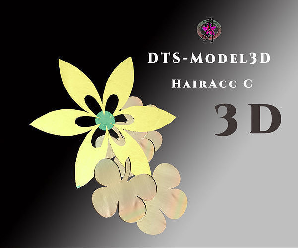 DTS - Model3D - HairAcc C Low-poly 3D model