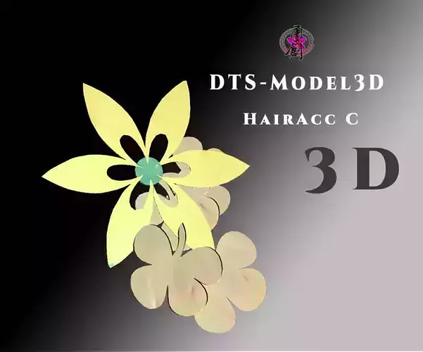 DTS - Model3D - HairAcc C Low-poly 3D model