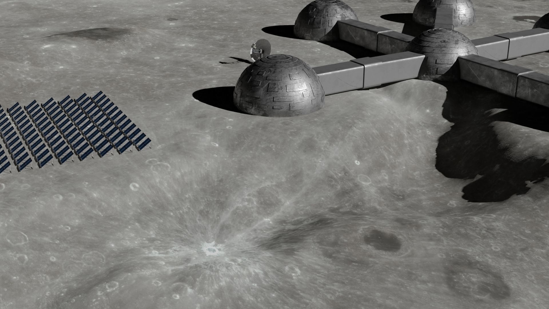 Moon base 3D model Low-poly 3D model_17