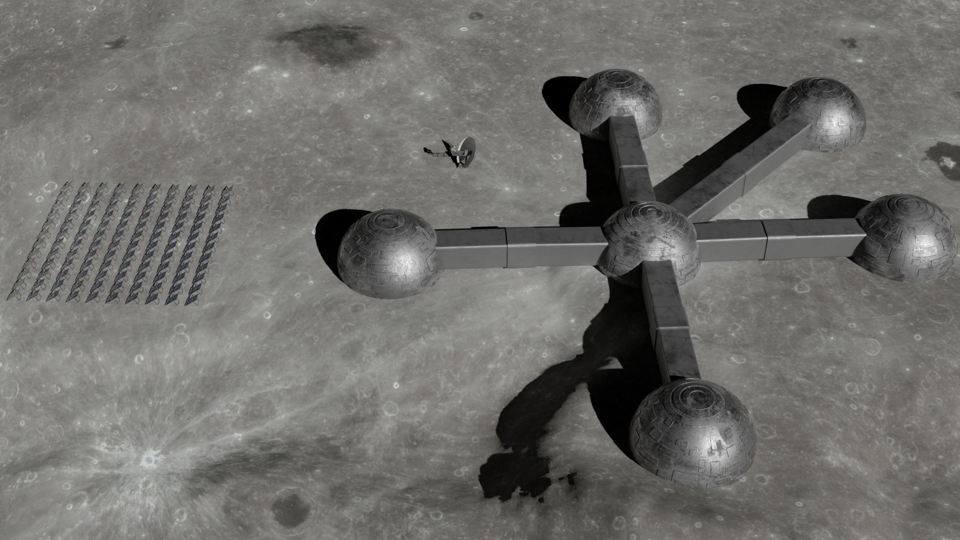 Moon base 3D model Low-poly 3D model_16