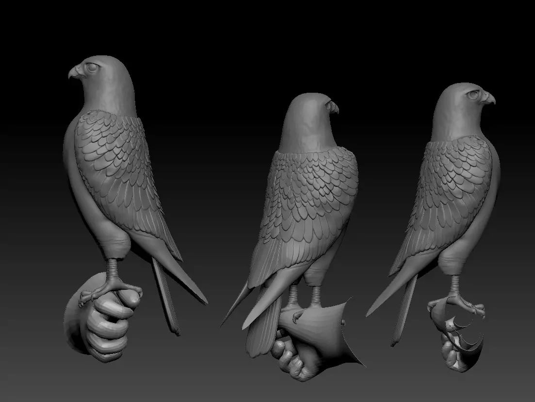 Bird Scuplt Detail  3D print model_0