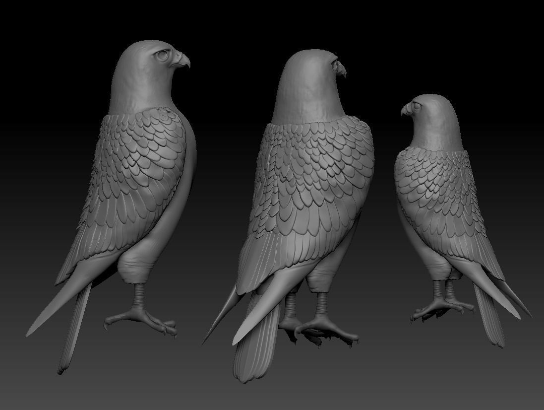 Bird Scuplt Detail  3D print model_2