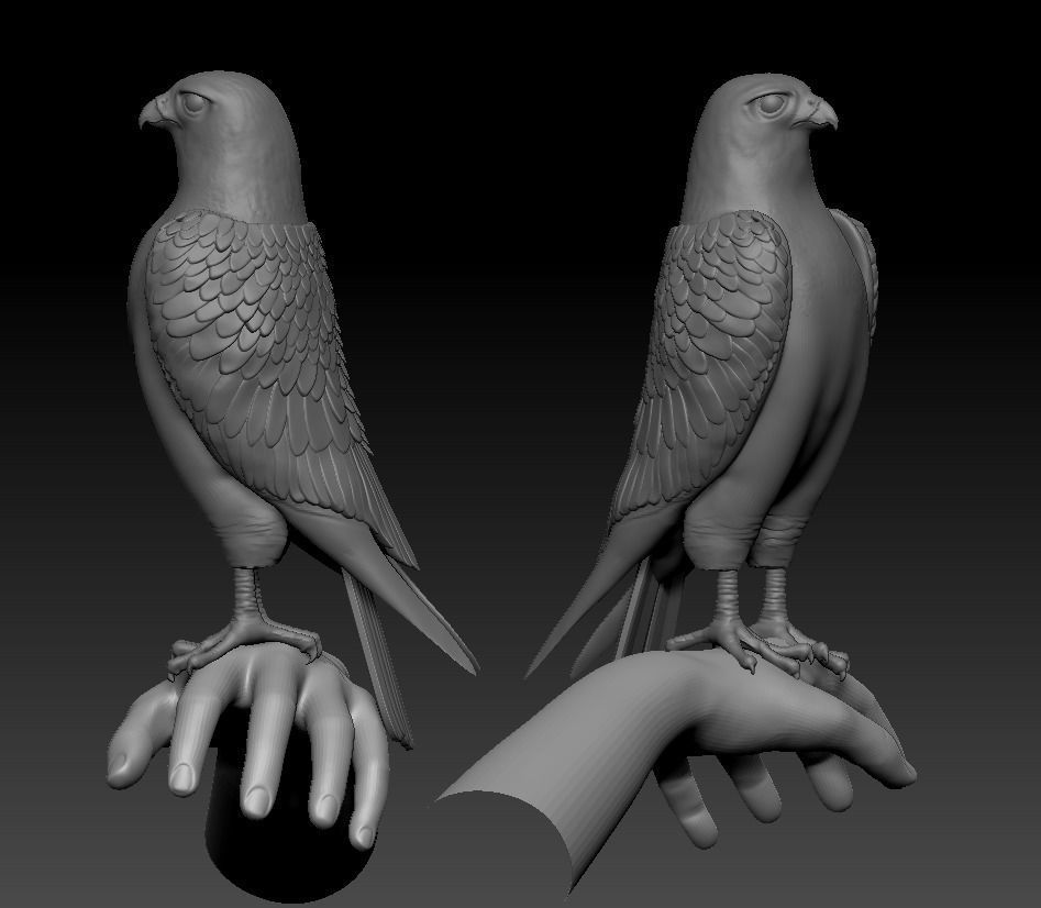Bird Scuplt Detail  3D print model_1