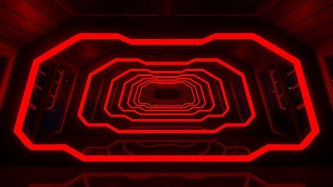 Sci Fi Corridor Low-poly 3D model