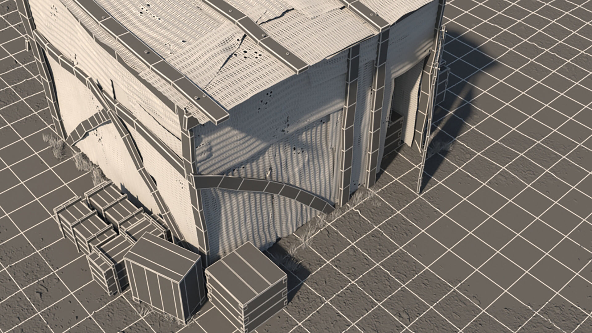 3D Wooden Shed model 3D model_5