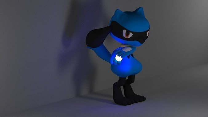 RIOLU pokemon character 3D model