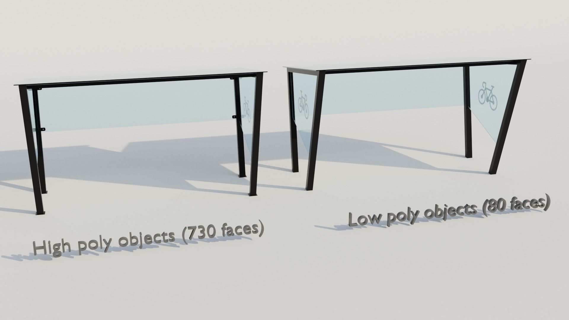 Street furnitures for bikes 3D model_16