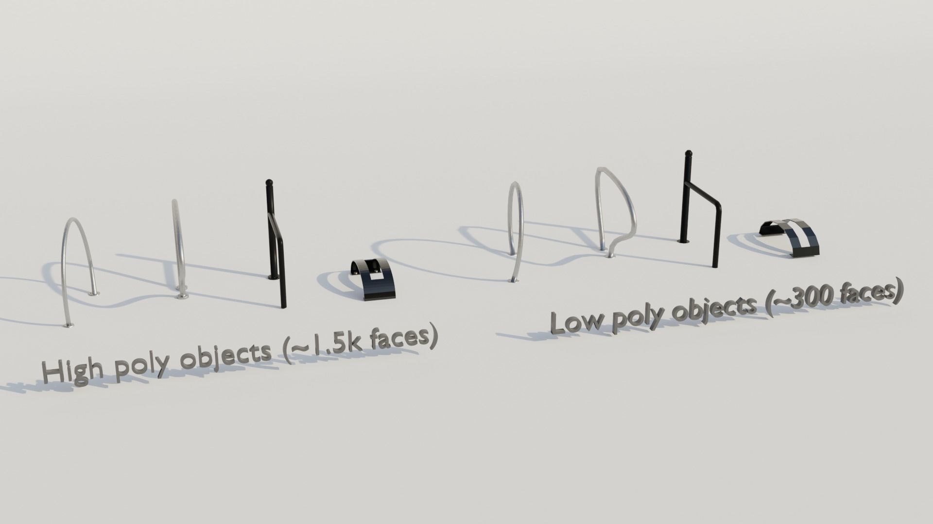 Street furnitures for bikes 3D model_9