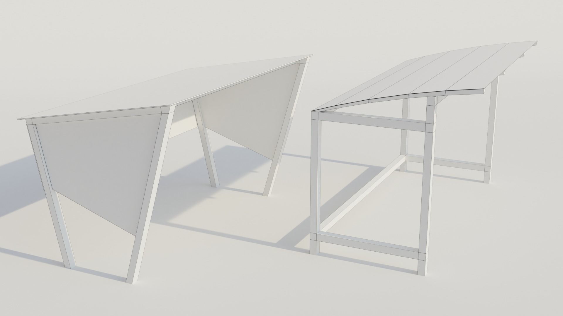 Street furnitures for bikes 3D model_17