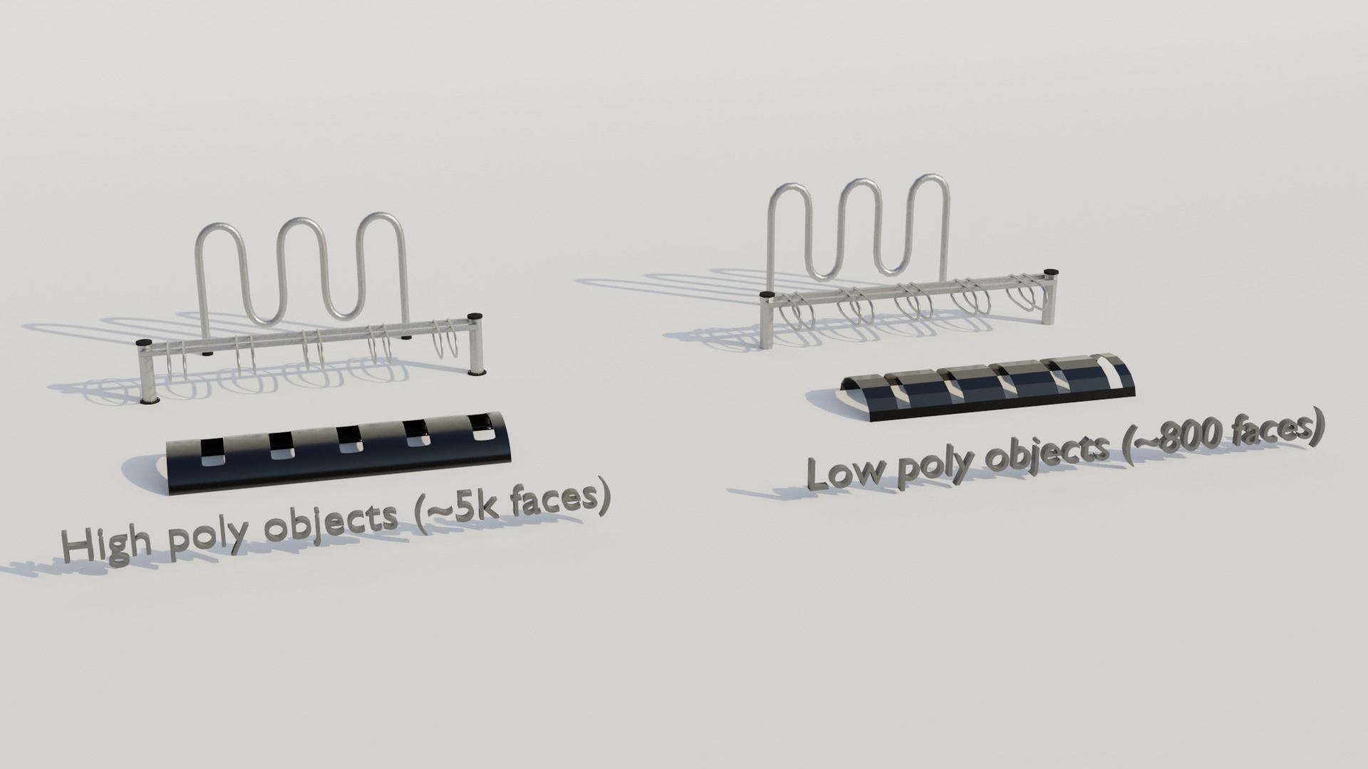 Street furnitures for bikes 3D model_10