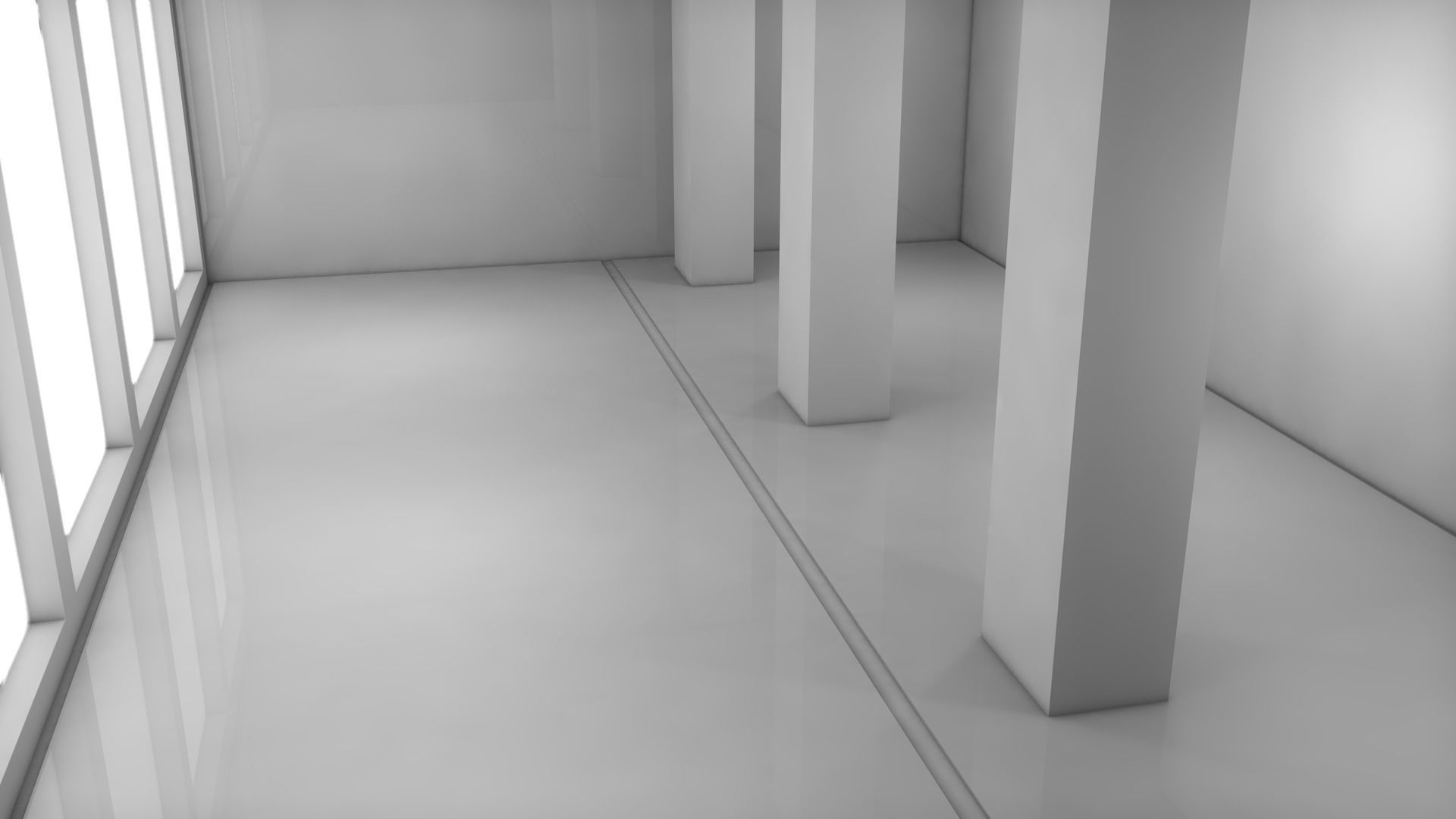 Sci Fi Room Low-poly 3D model_3