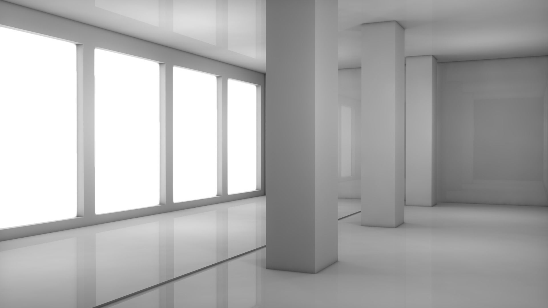 Sci Fi Room Low-poly 3D model_1