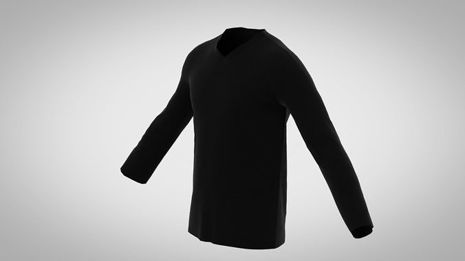 Black Longsleeve Low-poly 3D model