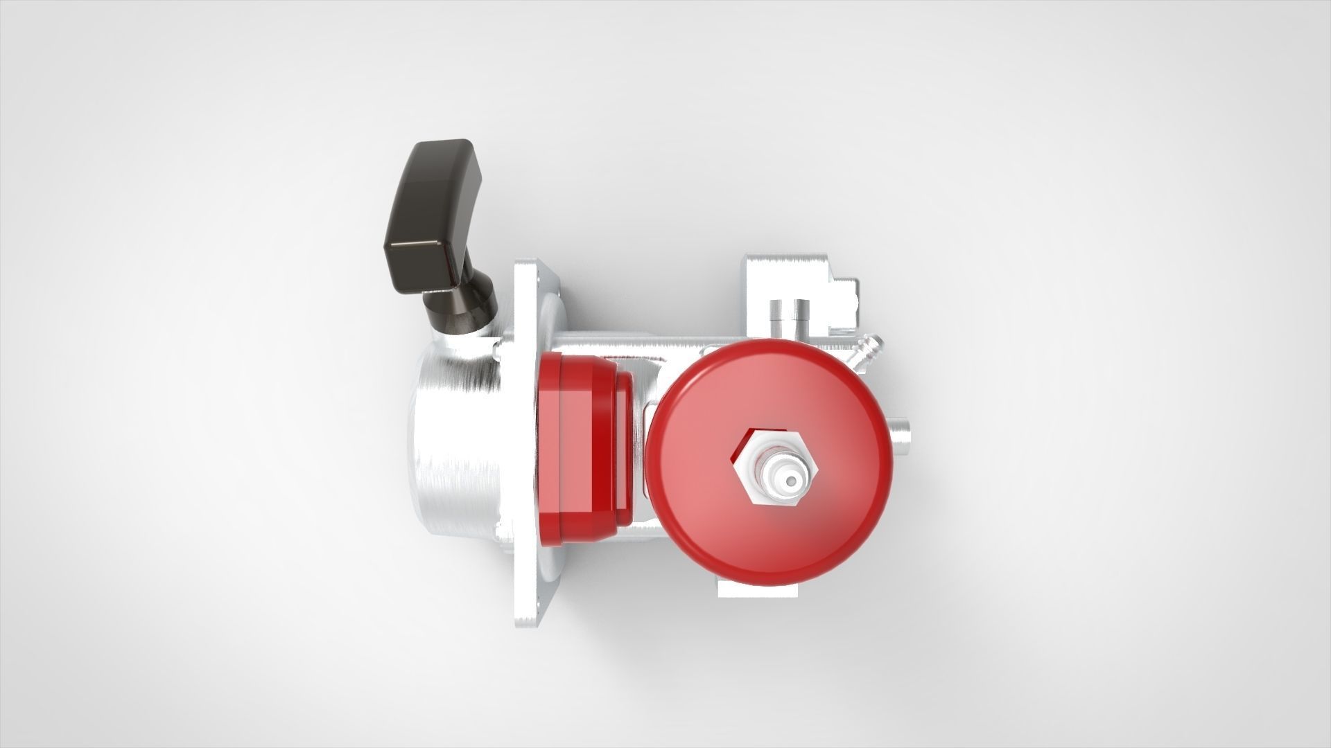 Engine Motor single piston 3D model_3