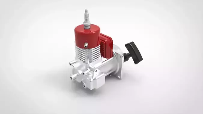 Engine Motor single piston 3D model