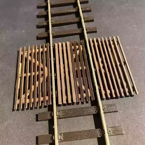 WOODEN ANTI TRESPASS PANELS 7MM SCALE O GAUGE MODEL RAILWAY 3D print model