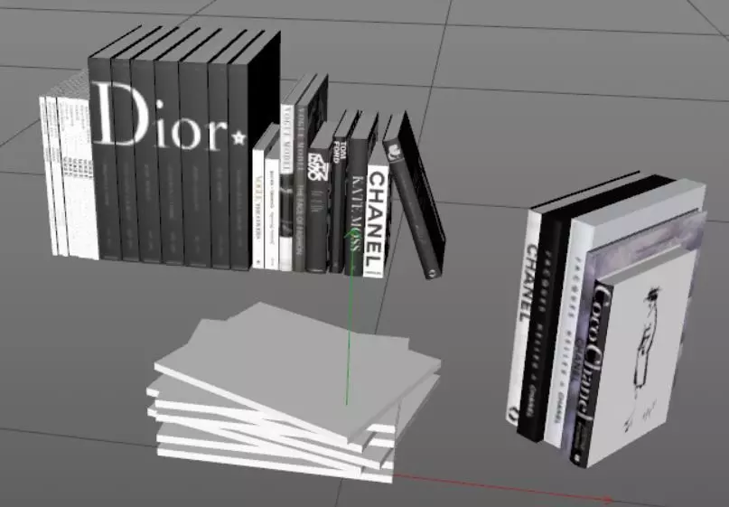 books stack of on table Free 3D model
