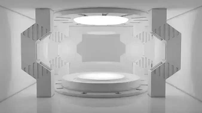 Sci Fi Room Low-poly 3D model