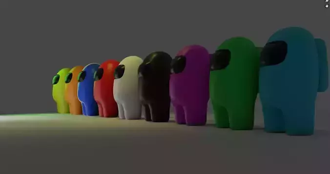 Among Us Colors Complete Crewmates Free 3D model