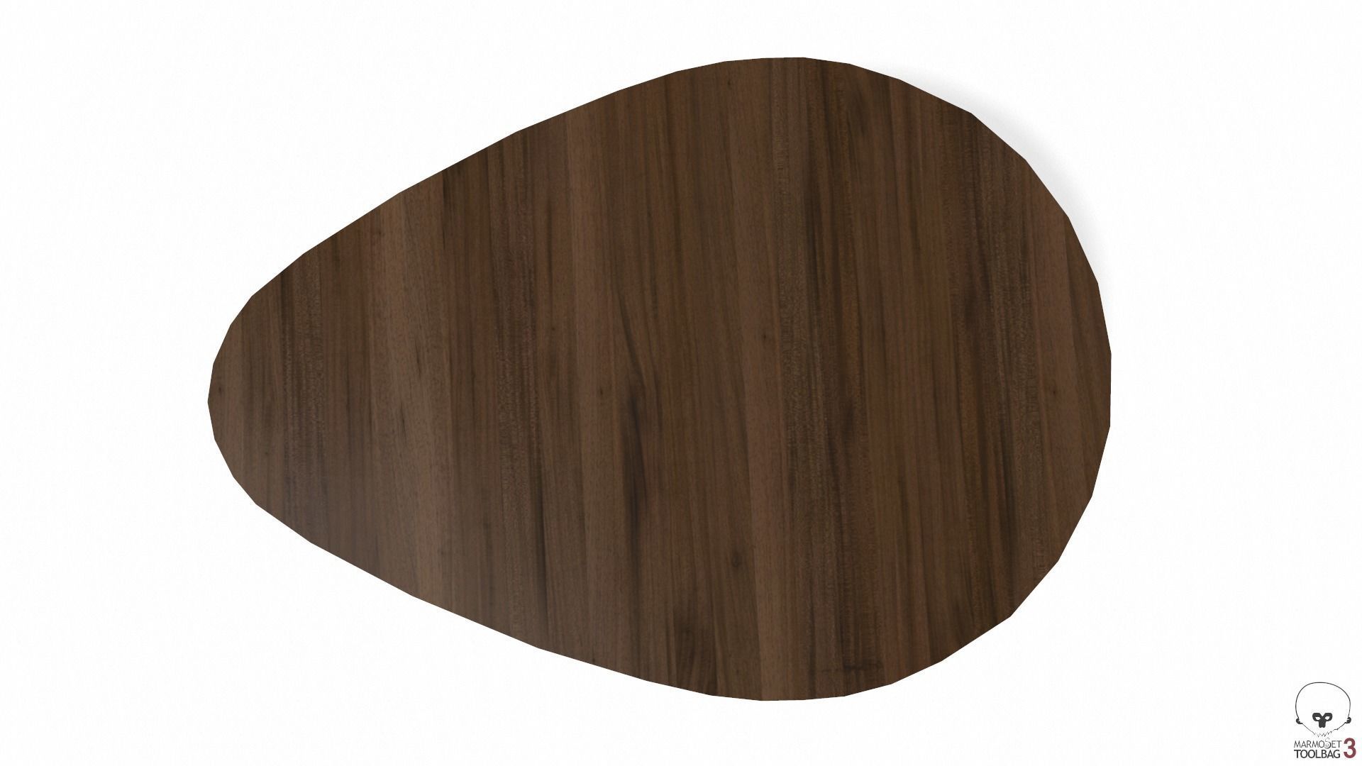 Article Amoeba Wood Coffee Table Lowpoly model Low-poly 3D model_12