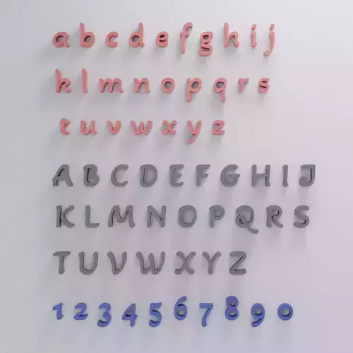 Alphabet style 9 base mesh