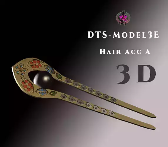 DTS - Model3E - Hair Acc B Low-poly 3D model