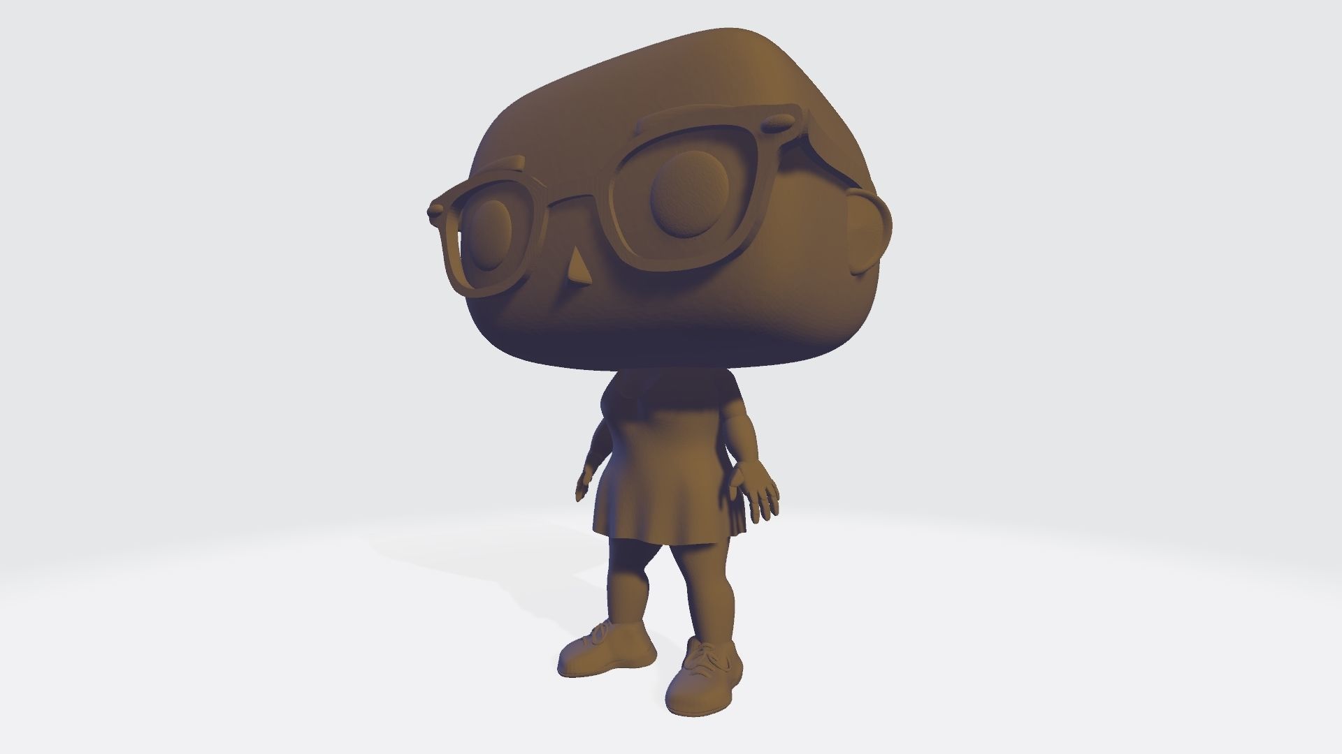 DIY Custom Pop Girl Glasses 3D Print Customizable 3D print model_8