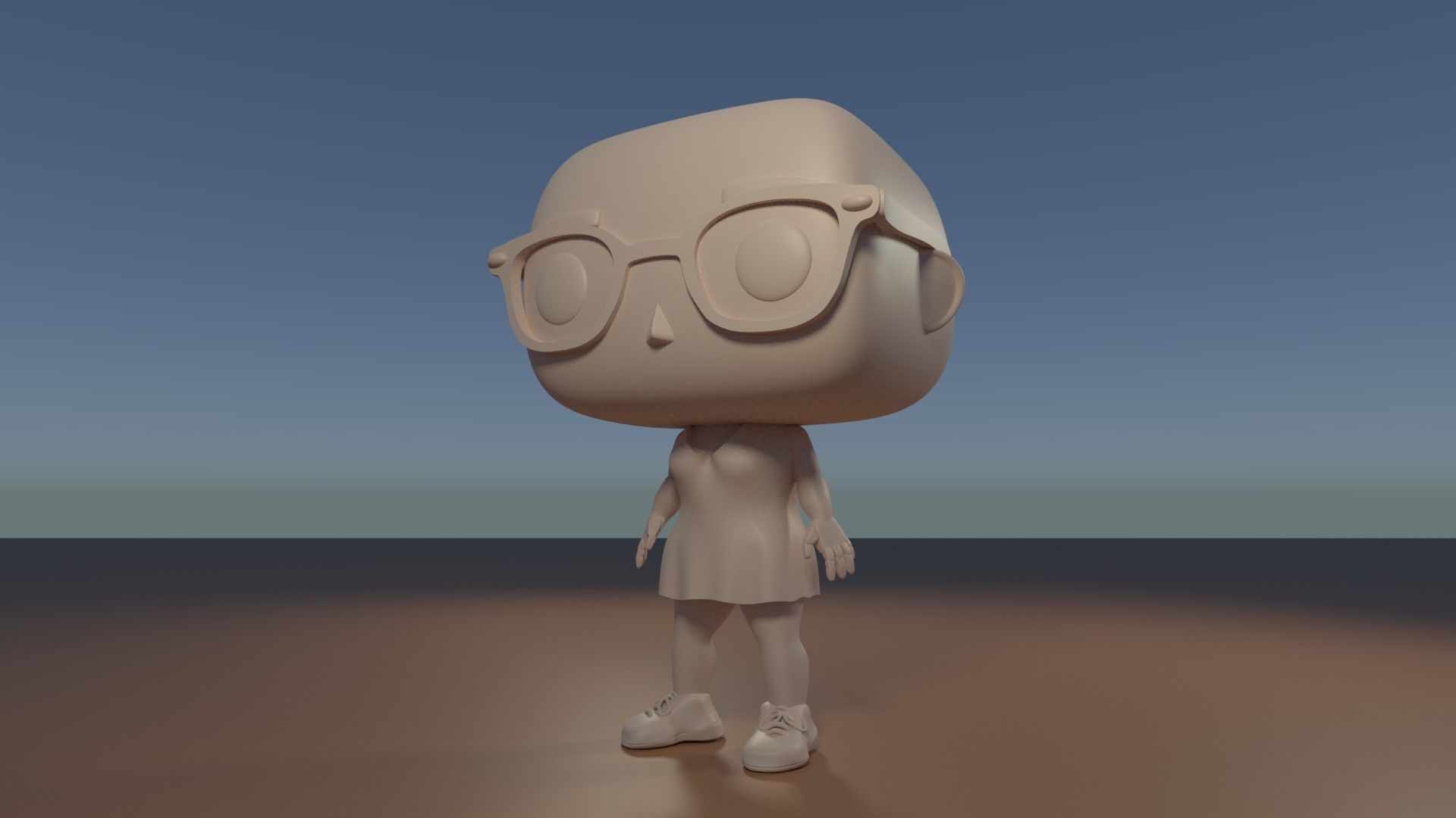 DIY Custom Pop Girl Glasses 3D Print Customizable 3D print model_2