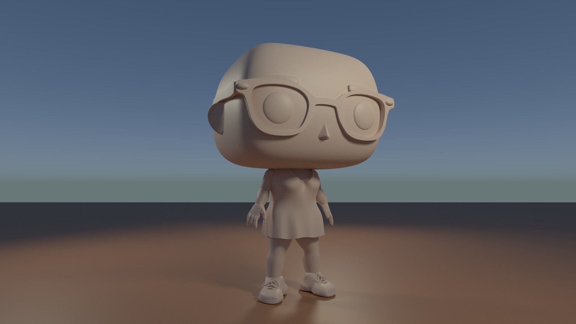 DIY Custom Pop Girl Glasses 3D Print Customizable 3D print model_5