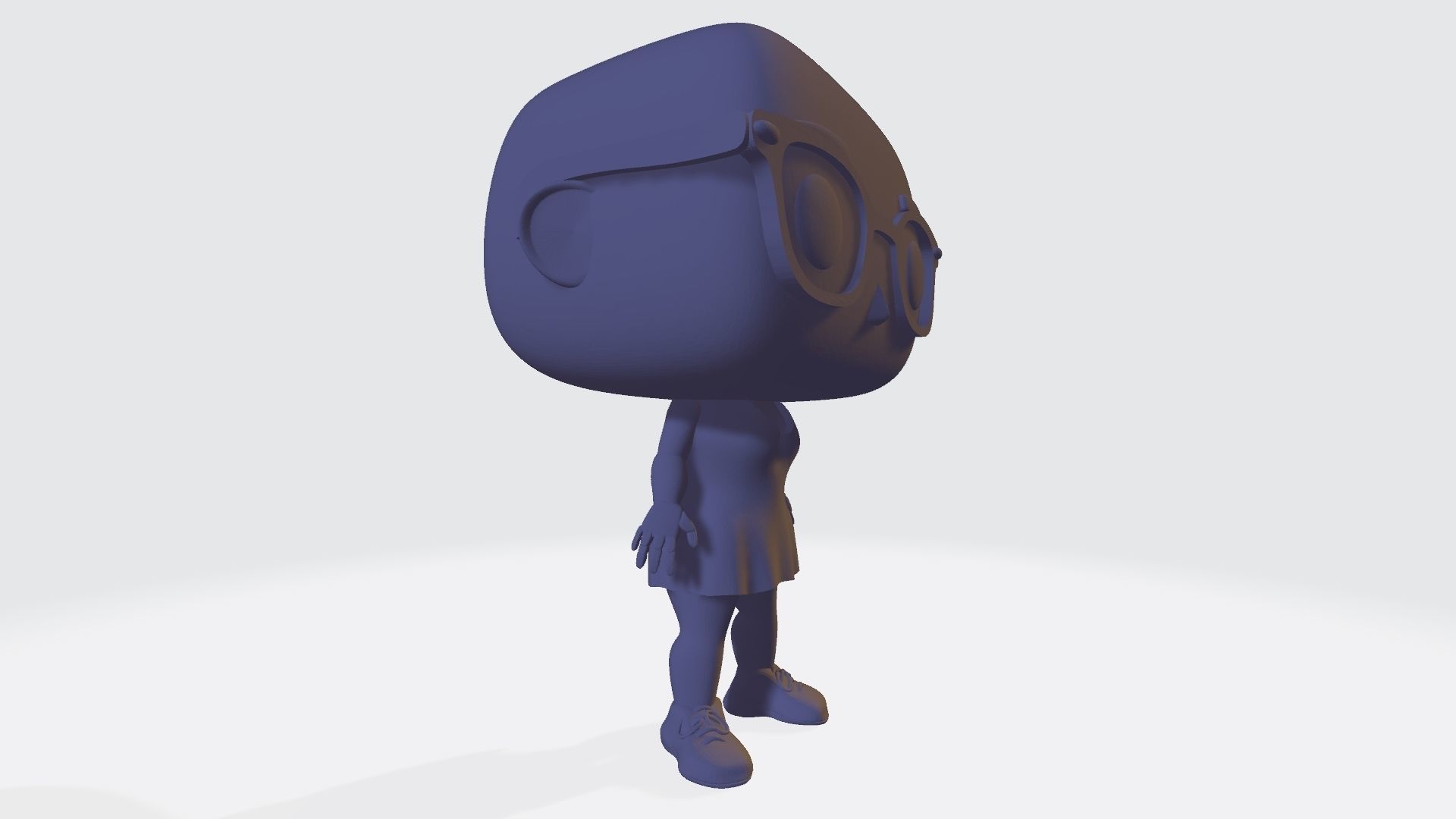 DIY Custom Pop Girl Glasses 3D Print Customizable 3D print model_7