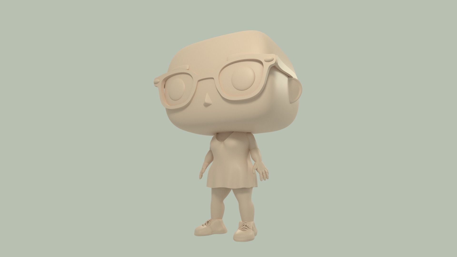 DIY Custom Pop Girl Glasses 3D Print Customizable 3D print model_9