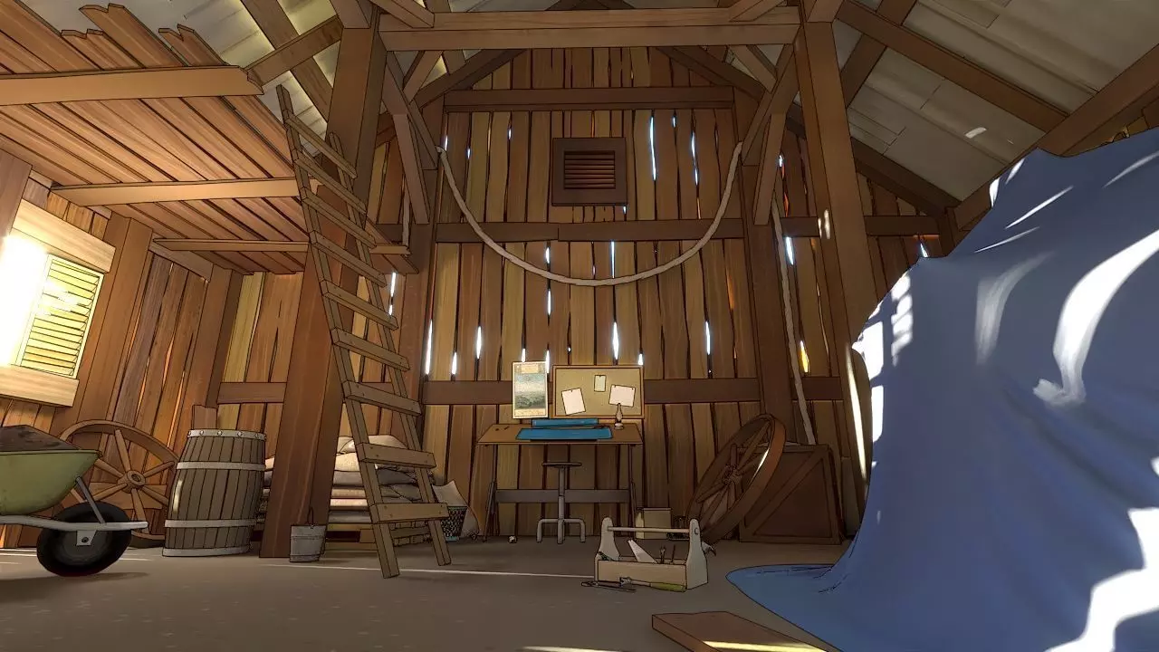 pack Old barn for 3D and 2D animation Cartoon Low-poly 3D model_0