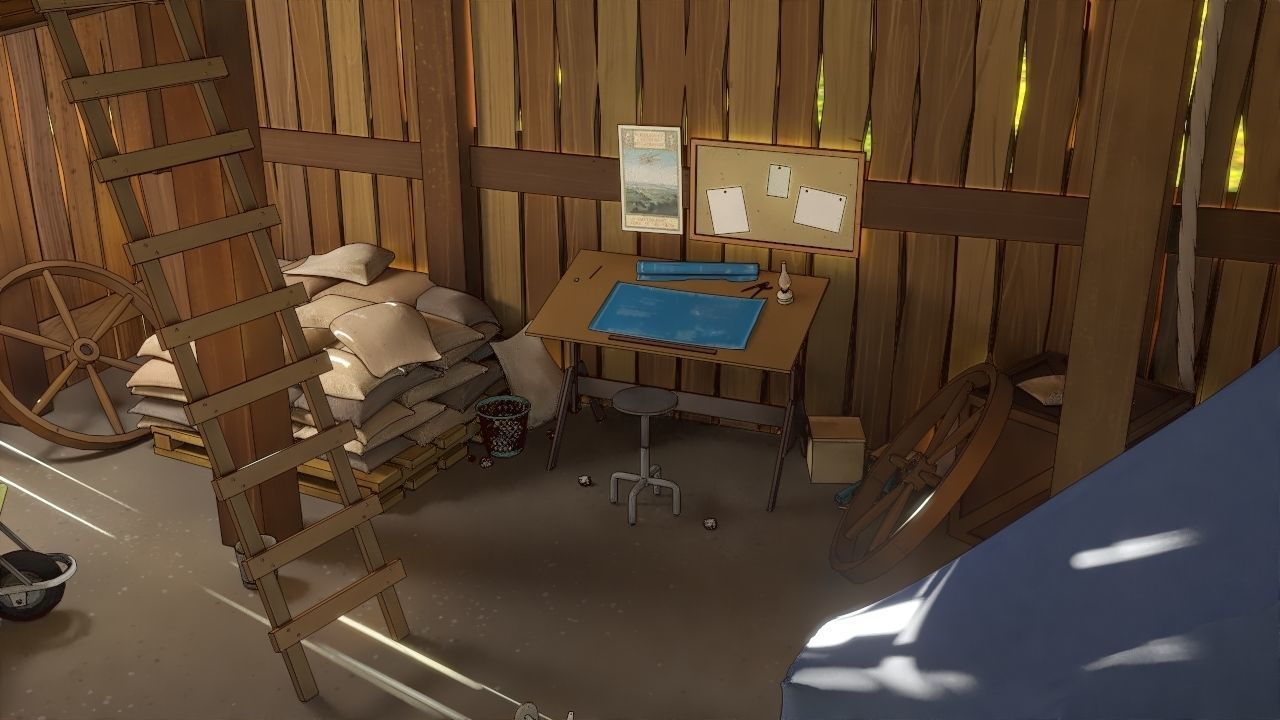 pack Old barn for 3D and 2D animation Cartoon Low-poly 3D model_5