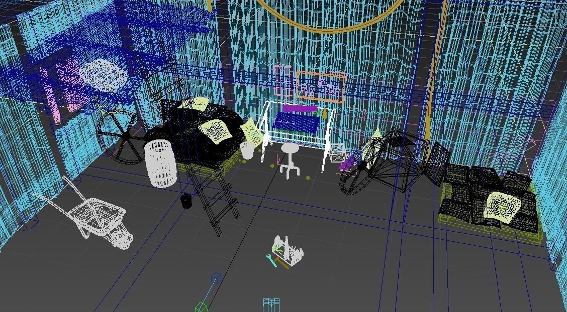 pack Old barn for 3D and 2D animation Cartoon Low-poly 3D model_15