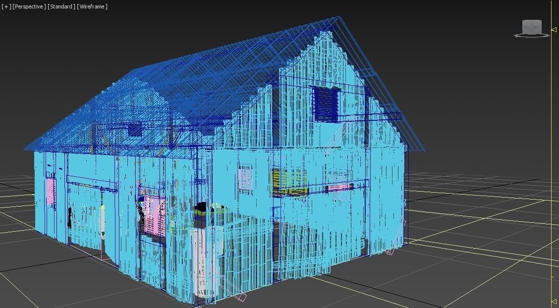 pack Old barn for 3D and 2D animation Cartoon Low-poly 3D model_13