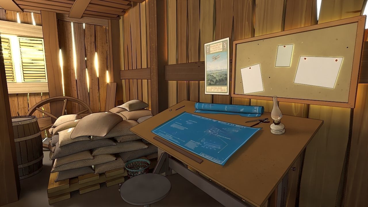 pack Old barn for 3D and 2D animation Cartoon Low-poly 3D model_4