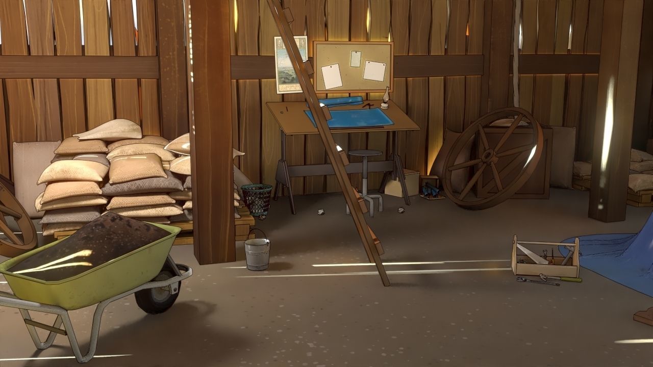 pack Old barn for 3D and 2D animation Cartoon Low-poly 3D model_7