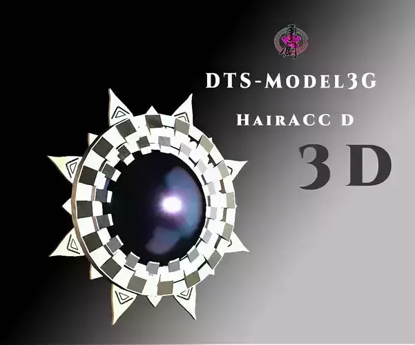 DTS - Model3G - HairAcc D Low-poly 3D model