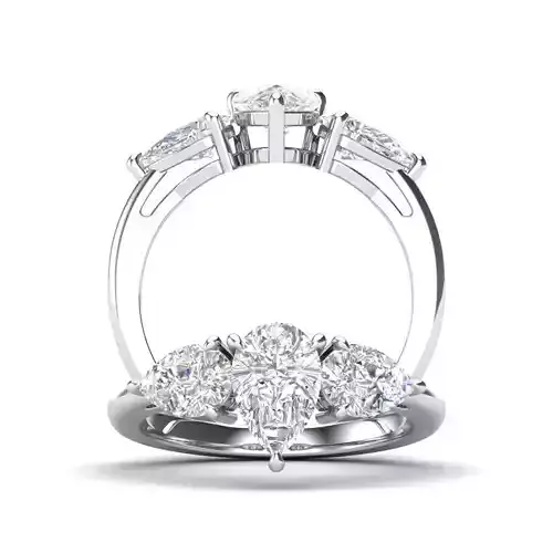 Three stone ring - JF036