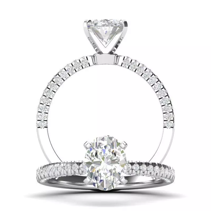 Solitaire ring - JF038 3D print model_0