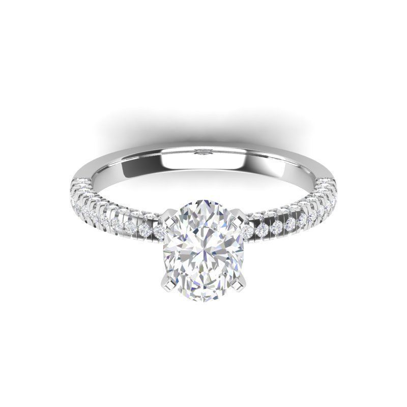 Solitaire ring - JF038 3D print model_4