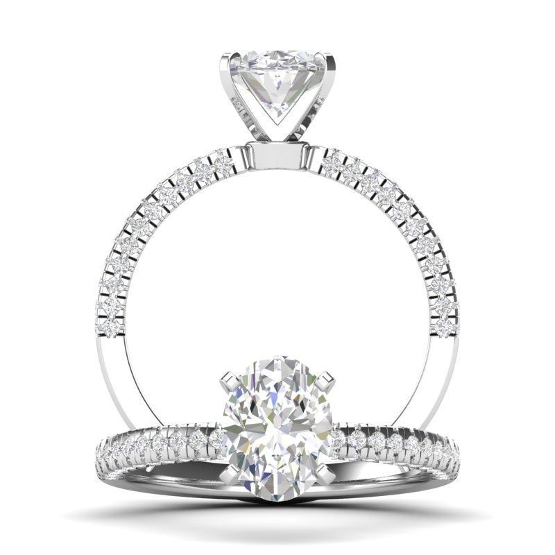 Solitaire ring - JF038 3D print model_1