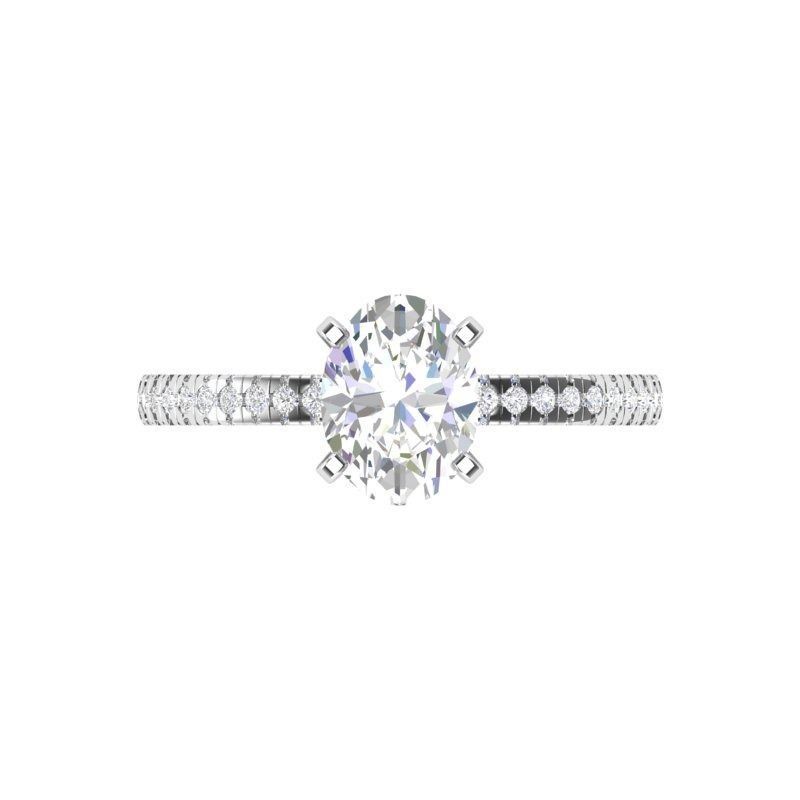 Solitaire ring - JF038 3D print model_3