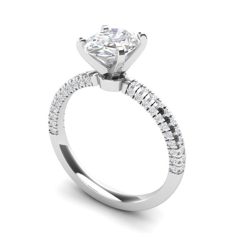 Solitaire ring - JF038 3D print model_10